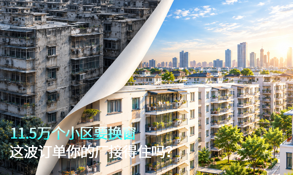 11.5万个小区要换窗 这波订单你的厂接得住吗?