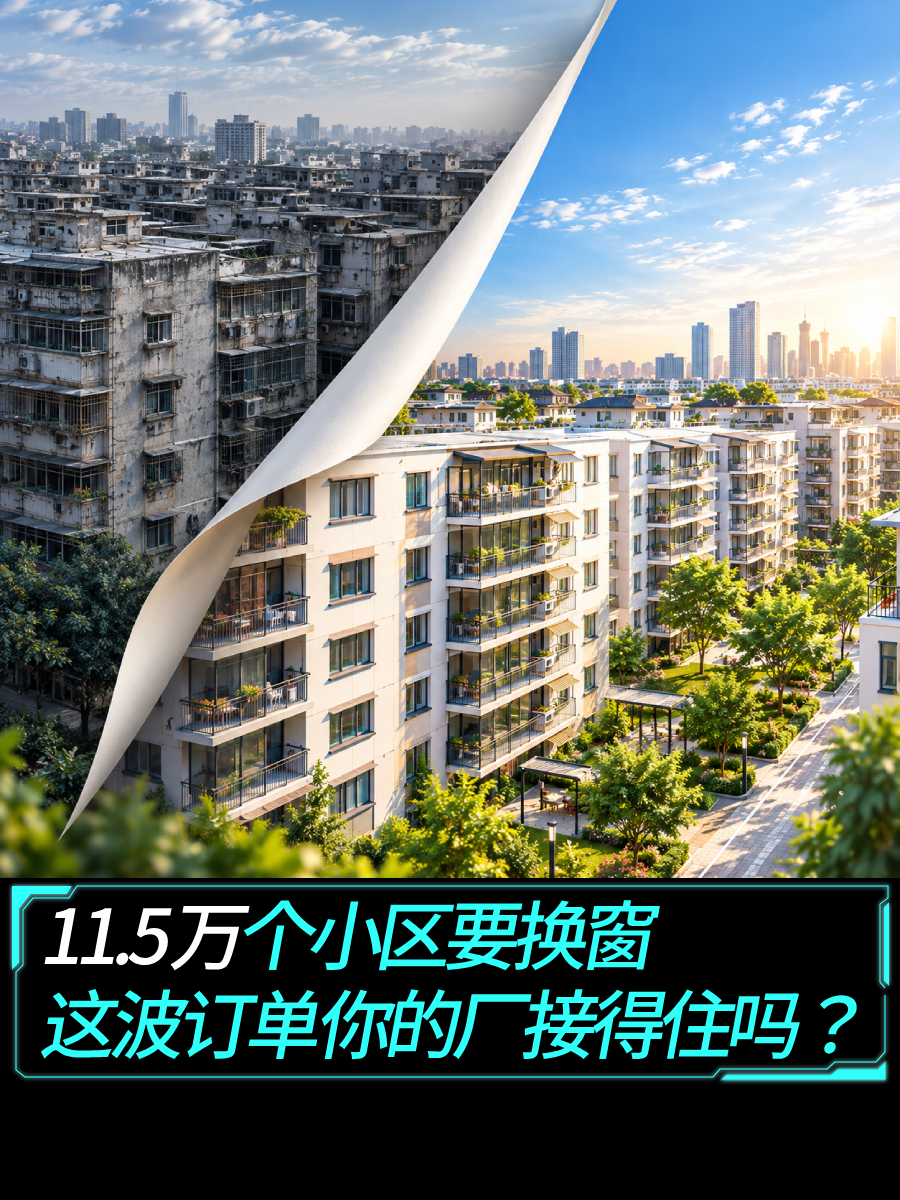11.5万个小区要换窗 这波订单你的厂接得住吗?